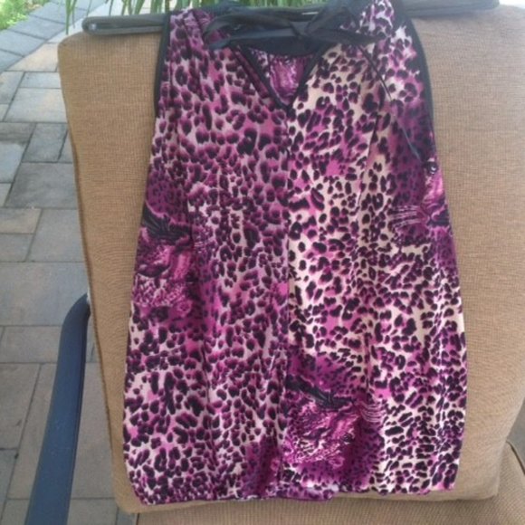 NWT LEOPARD OFF SHOULDER Purple BLOUSE   XL - Picture 4 of 4